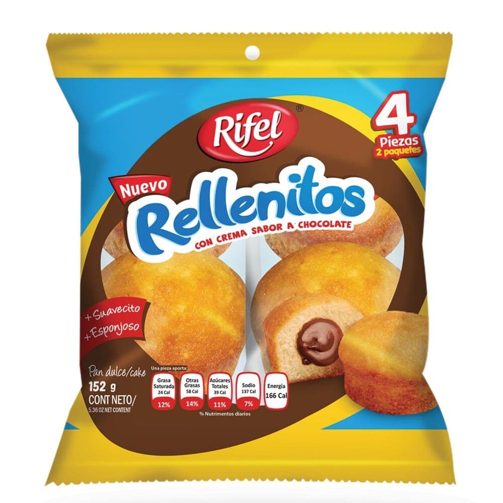 RELLENITOS VAINILLA/CHOCOLATE 4 PIEZAS