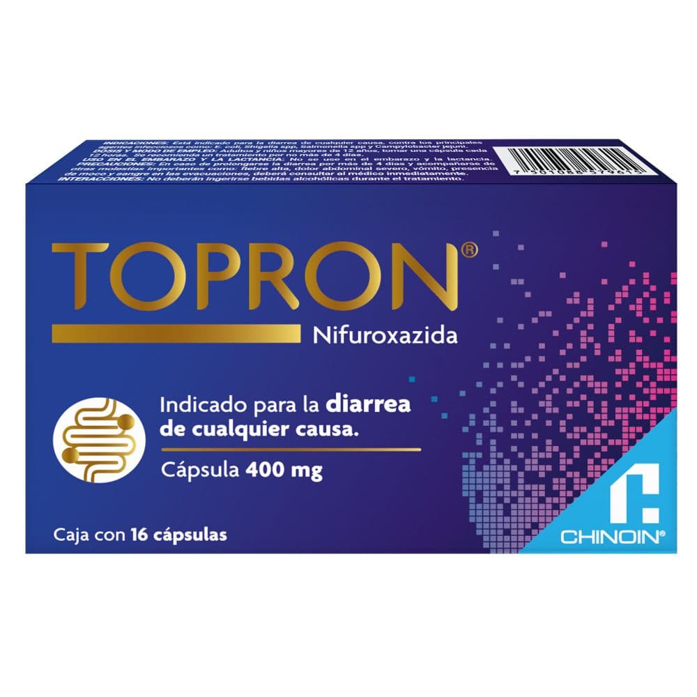 Chinoin Topron Nifuroxazida 16 Cápsulas