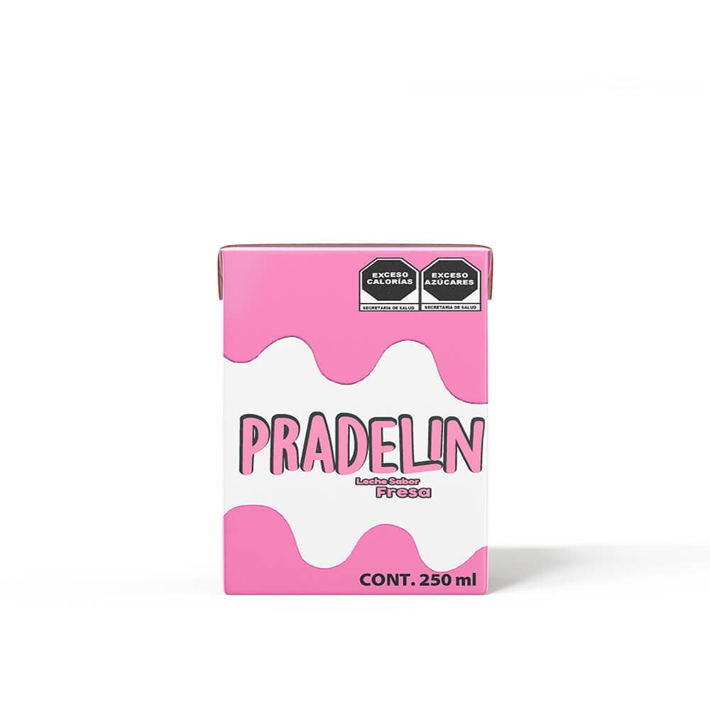 LECHE SABORIZADA FRESA PRADELIN 250ML  .
