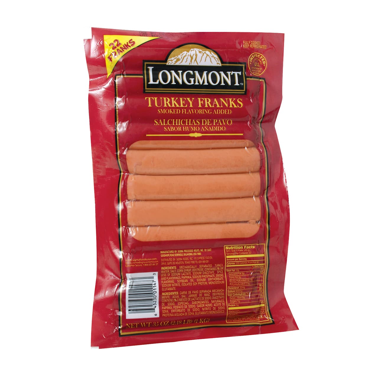 Longmont Salchicha De Pavo 600 grs