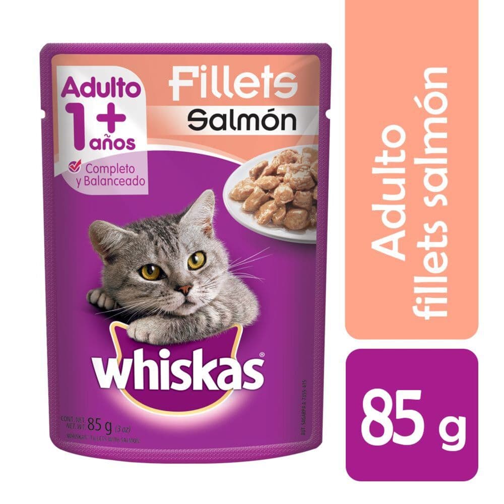 POUCH WHISKAS SALMÓN 85 GR