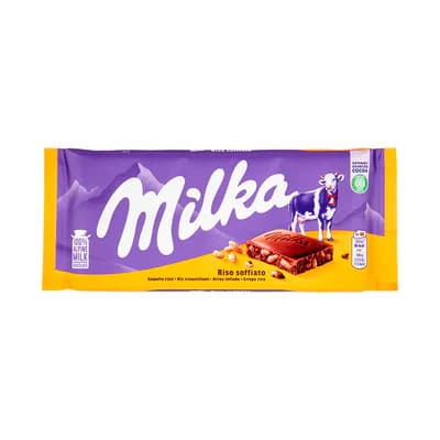 MILKA MILK WITH RICE CRISP CHOCOLATE BARRA 100 GR