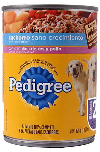 Alimento para perro cachorro Pedigree carne molida pollo 375 ml