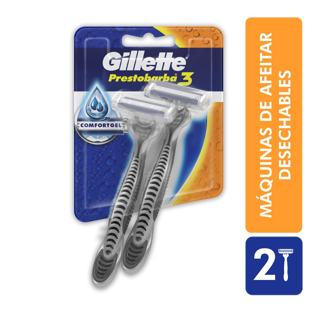 GILLETTE PRESTOBARBA RASTR H C/3HOJ 2UN