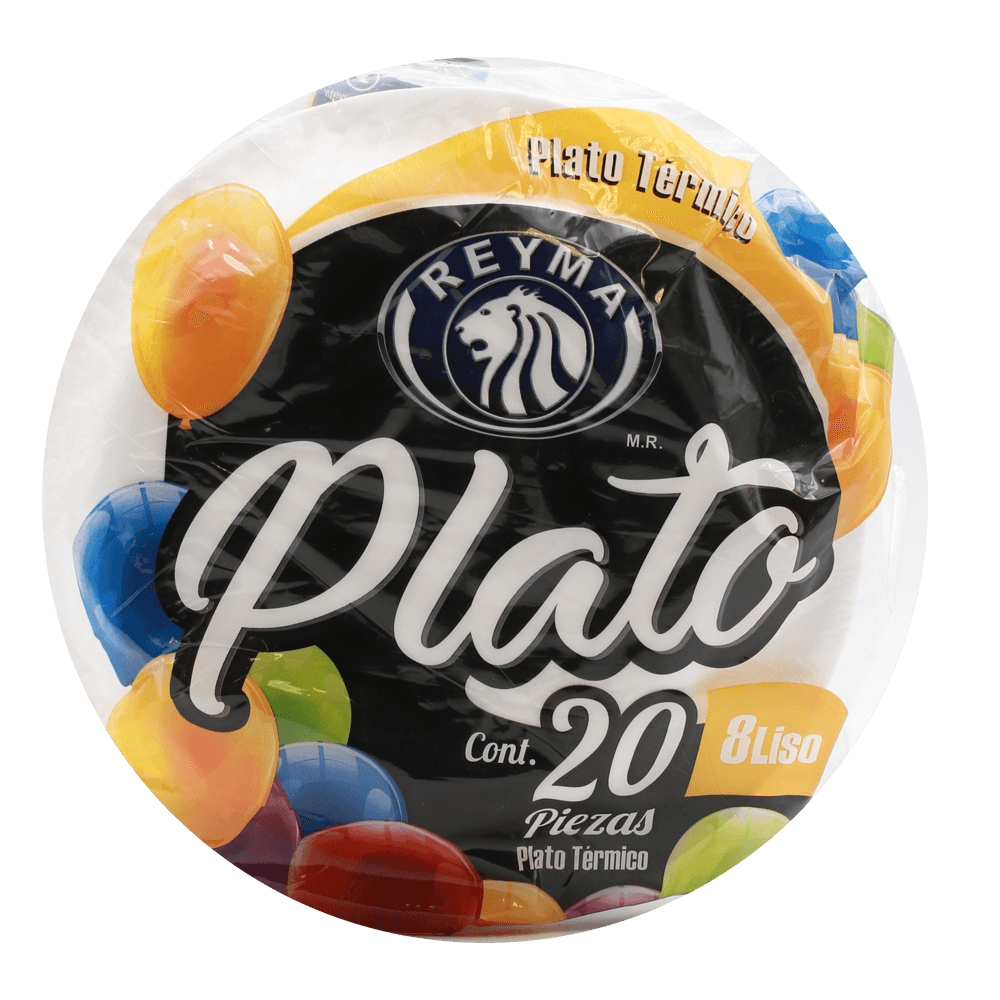 PLATO TERMICO LISO NO. 8 REYMA 20 PIEZA
