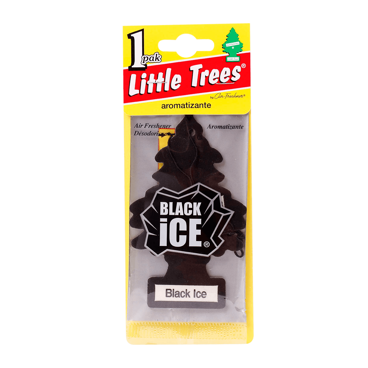 AROMATIZANTE P/AUTO PINO BLACK ICE LITTLE TREES 1 PIEZA