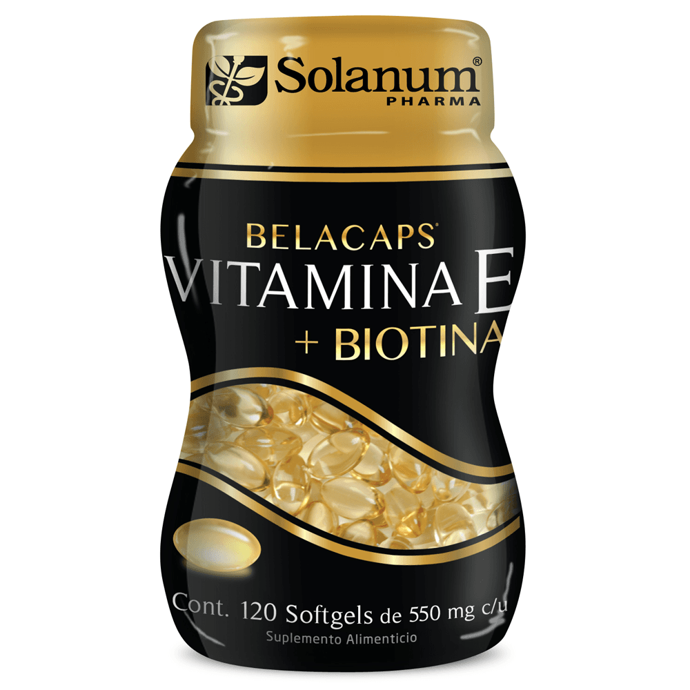 BELACAPS VITAMINA E + BIOTINA SOFTGELS SOLANUM 120 CAPSUL