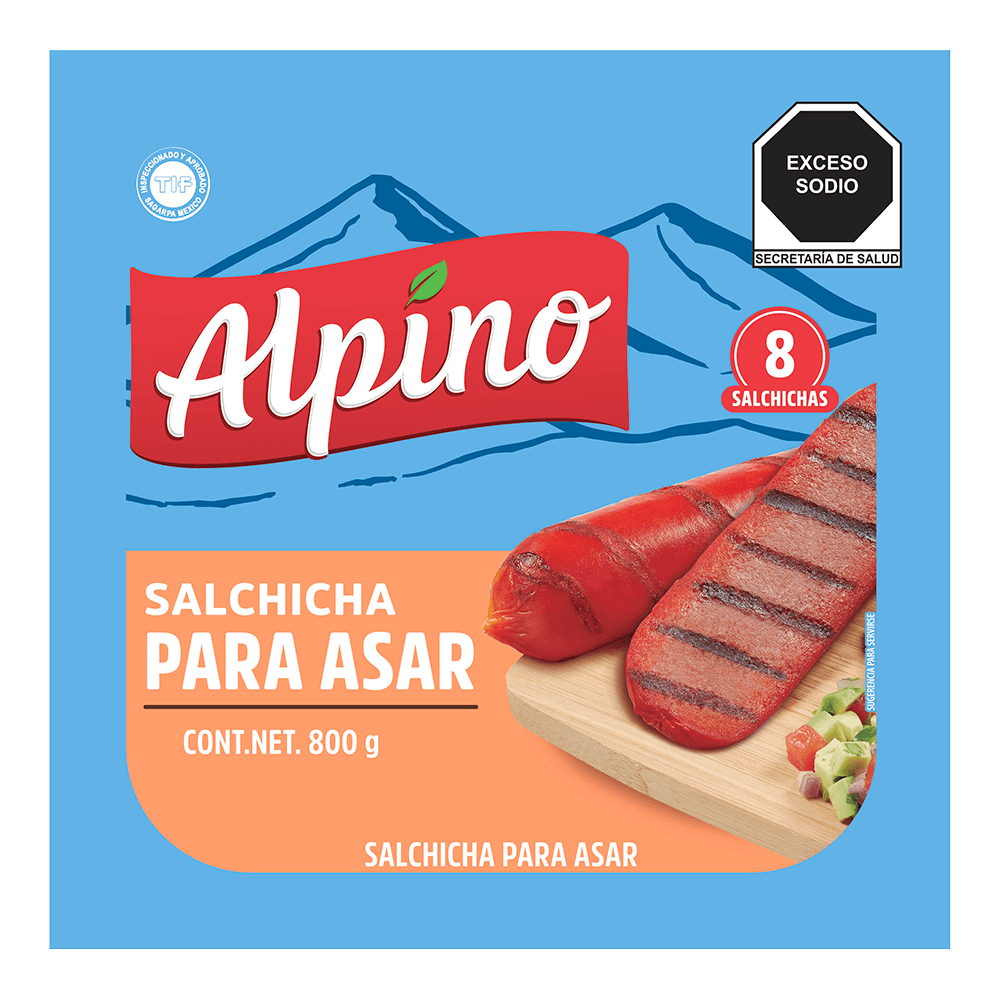 Alpino Salchicha para Asar 800 grs