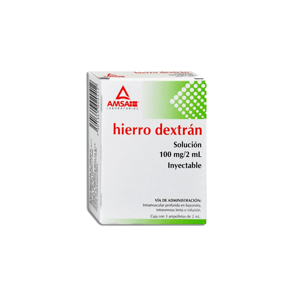 HIERRO DEXTRAN 100 MG/2 ML