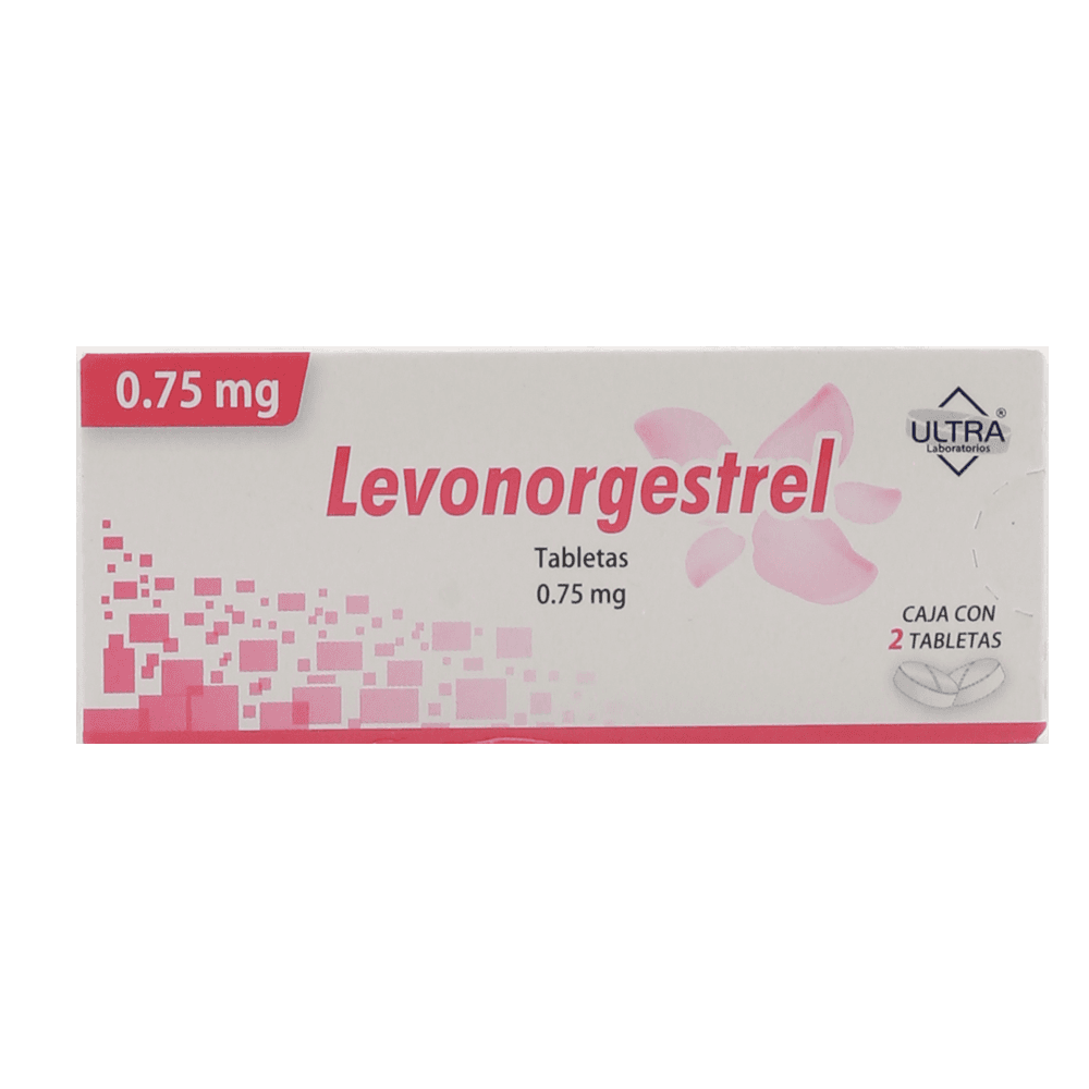 LEVONORGESTREL .75 MG ULTRA LAB 2 TABLETAS