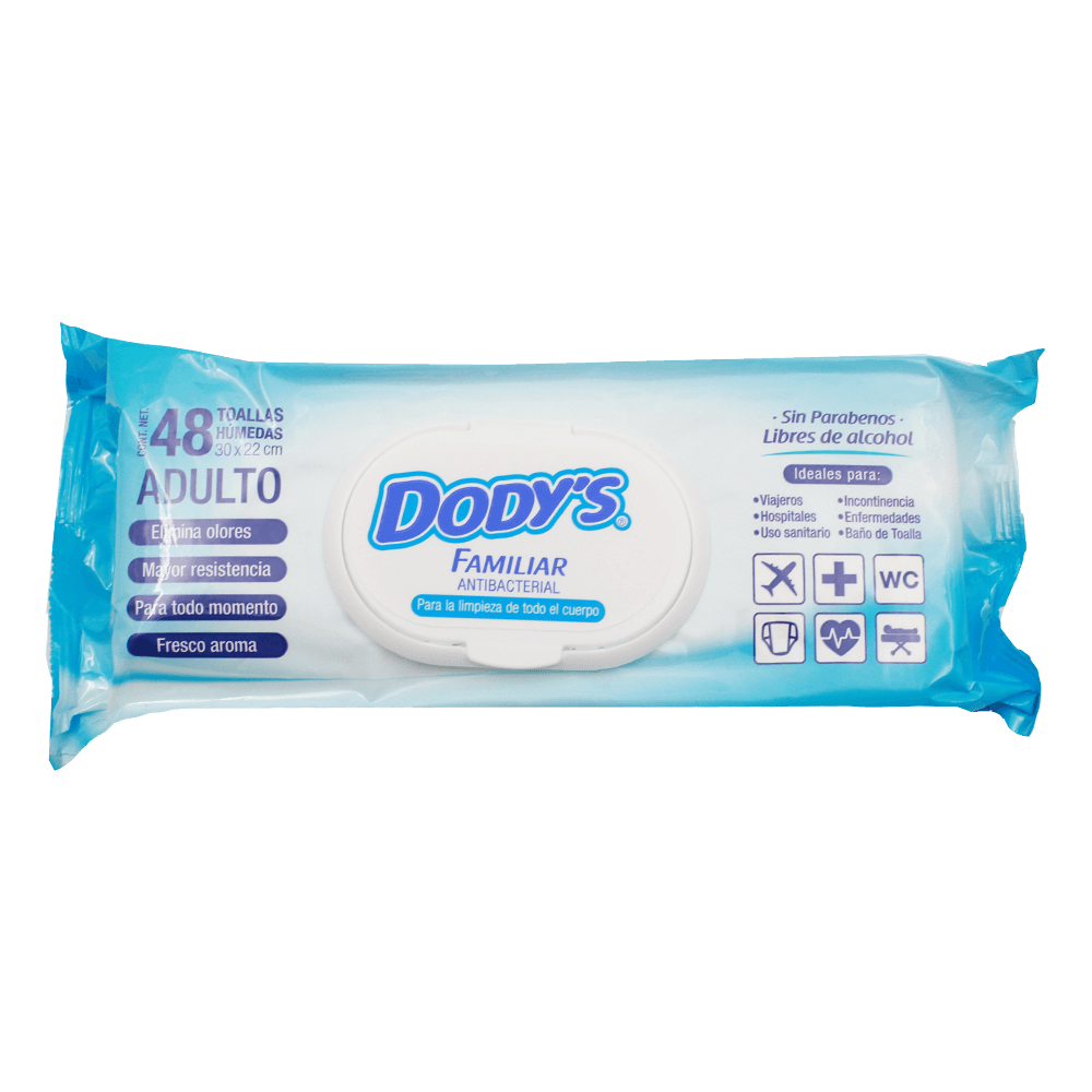 TOALLITAS HUMEDAS DODYS 48 PIEZA