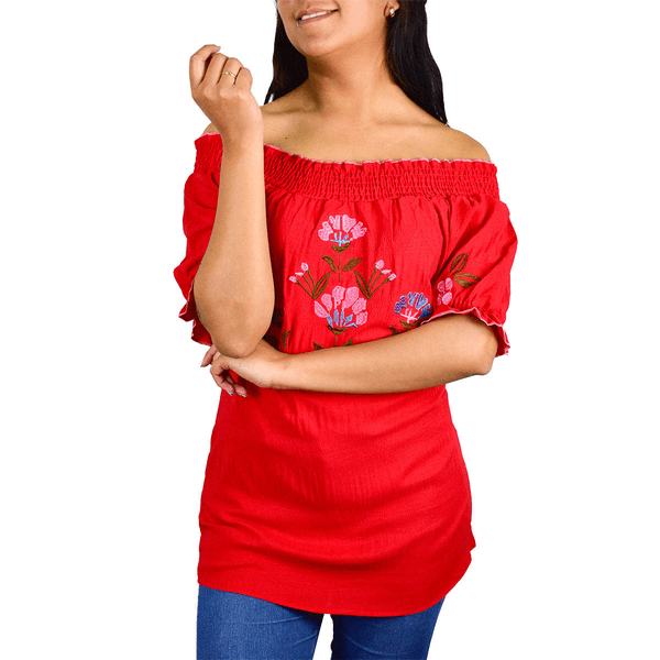 Blusa Casual Para Dama Rojo