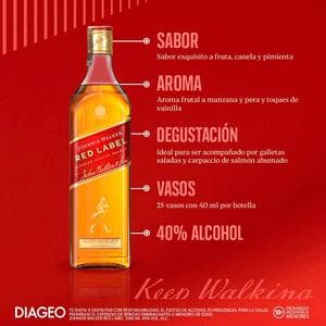 Whisky Johnnie Walker Red Label escocés x1000mL