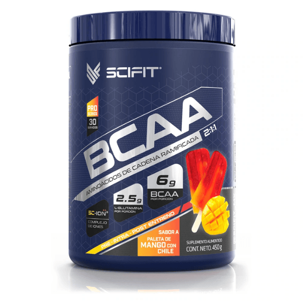 SCIFIT Bcaa sabor paleta de mango con chile (450 gramos)