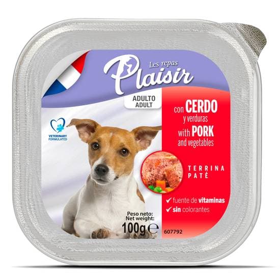 Plaisir Perro Pate Con Cerdo Y Verduras 100 G