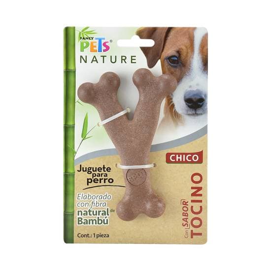 Juguete Hueso Ch Triple De Bambu Sabor Tocino Nature