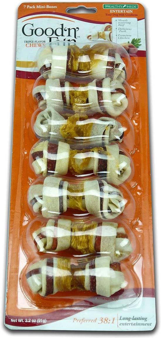 Hueso Carnaza Good N Fun 3-4 Pulg 7 Piezas