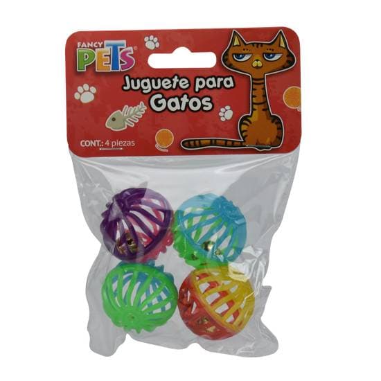 Fancy Pets Juguete Pelota Bicolor 4 Piezas