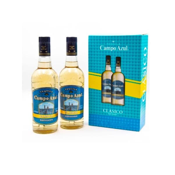 Tequila reposado Campo Azul clasico 2 piezas de 750 ml