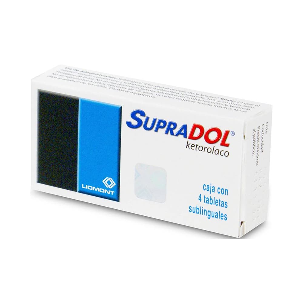 Supradol Sublingual 30 mg 4 Tabletas