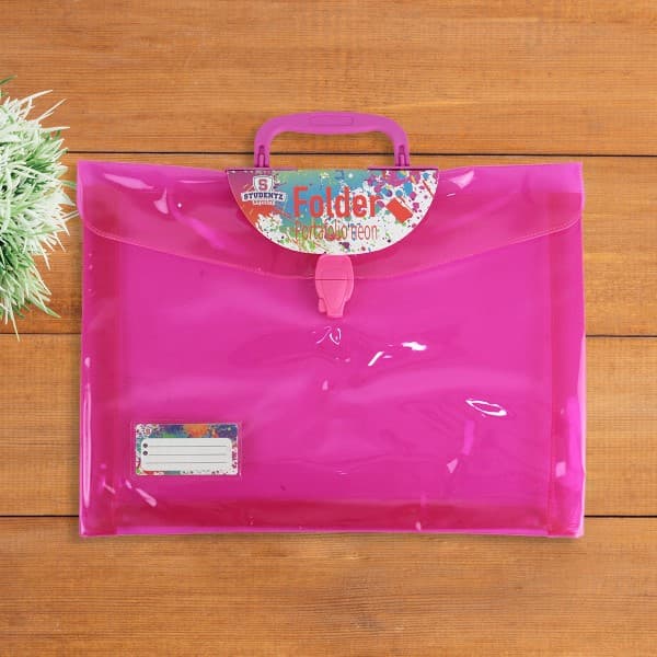 Eday Folder Pvc Con Asa Colores Neón