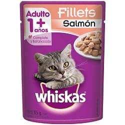Whiskas Alimento Húmedo para Gatos Adultos Salmón 85 grs
