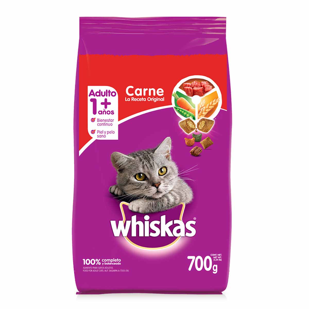 Croqueta Whiskas Carne 700Gr