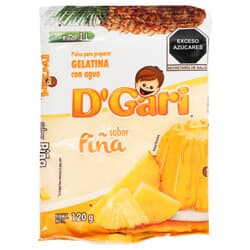 D'Gari Sabor Piña Gelatina de Agua en Polvo 120 gr