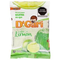 D'Gari Sabor Limón Gelatina de Agua en Polvo 120 gr