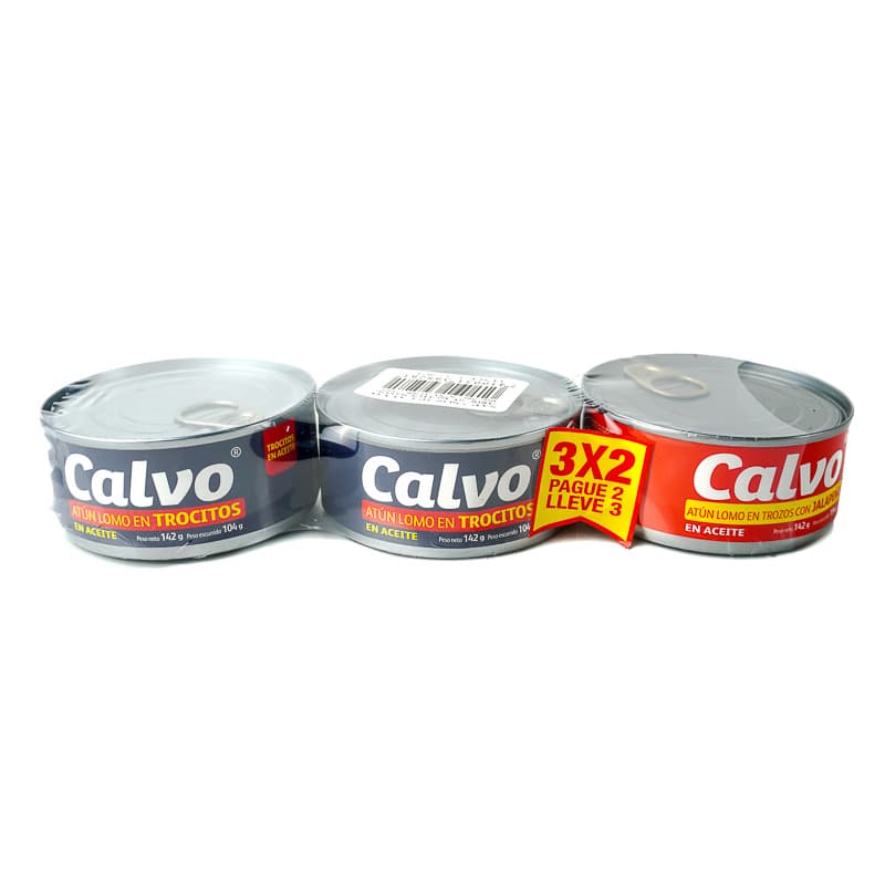 Atunes Calvo En Trocitos 2 En Aceite 1 Con Jalapeño 3X2 3U