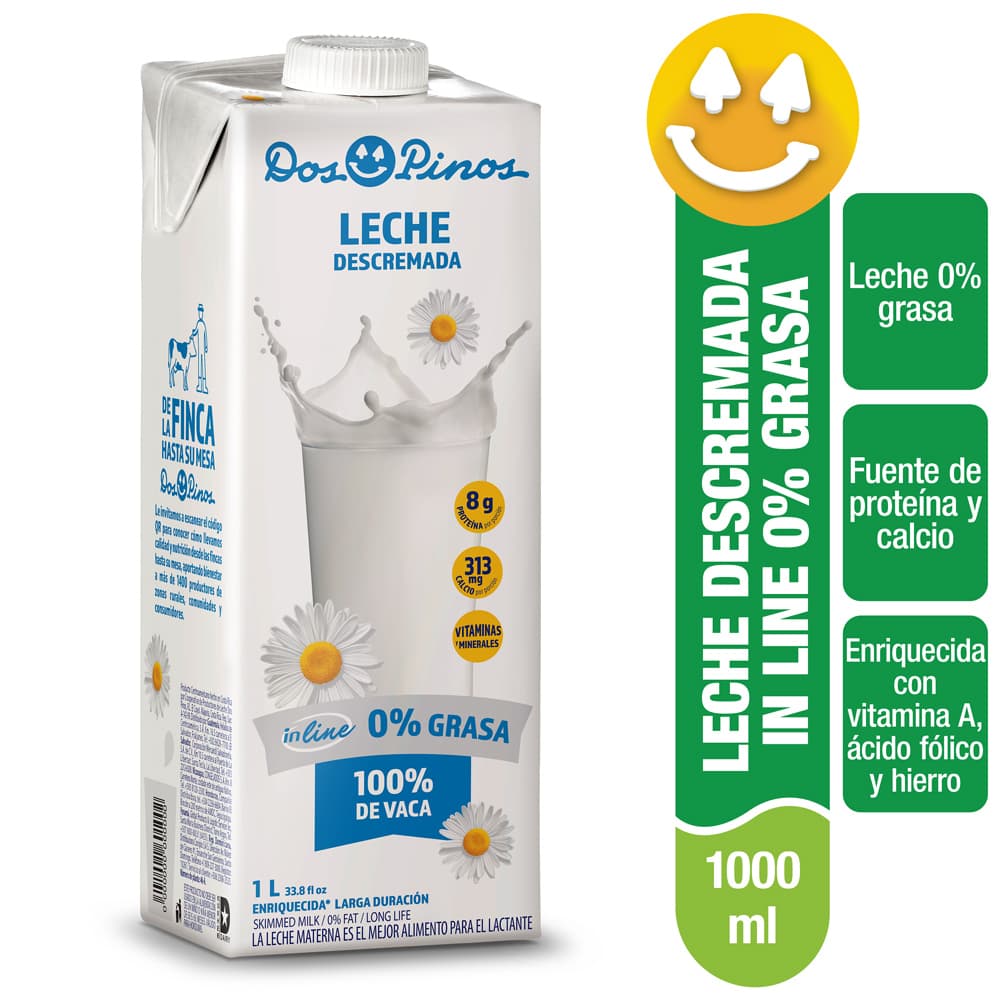 DOS PINOS LECHE DESCREMADA TETRA 1 LT