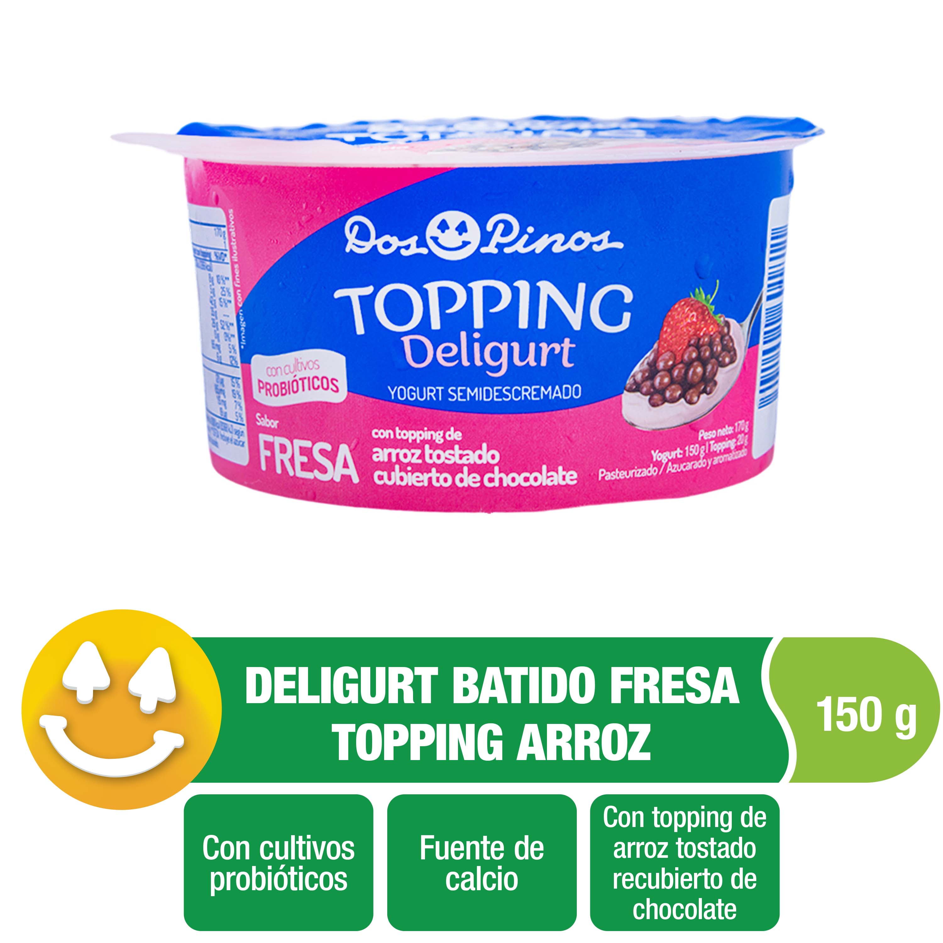 DOS PINOS YOGURT FRESA TOPPING ARROZ 150 GR