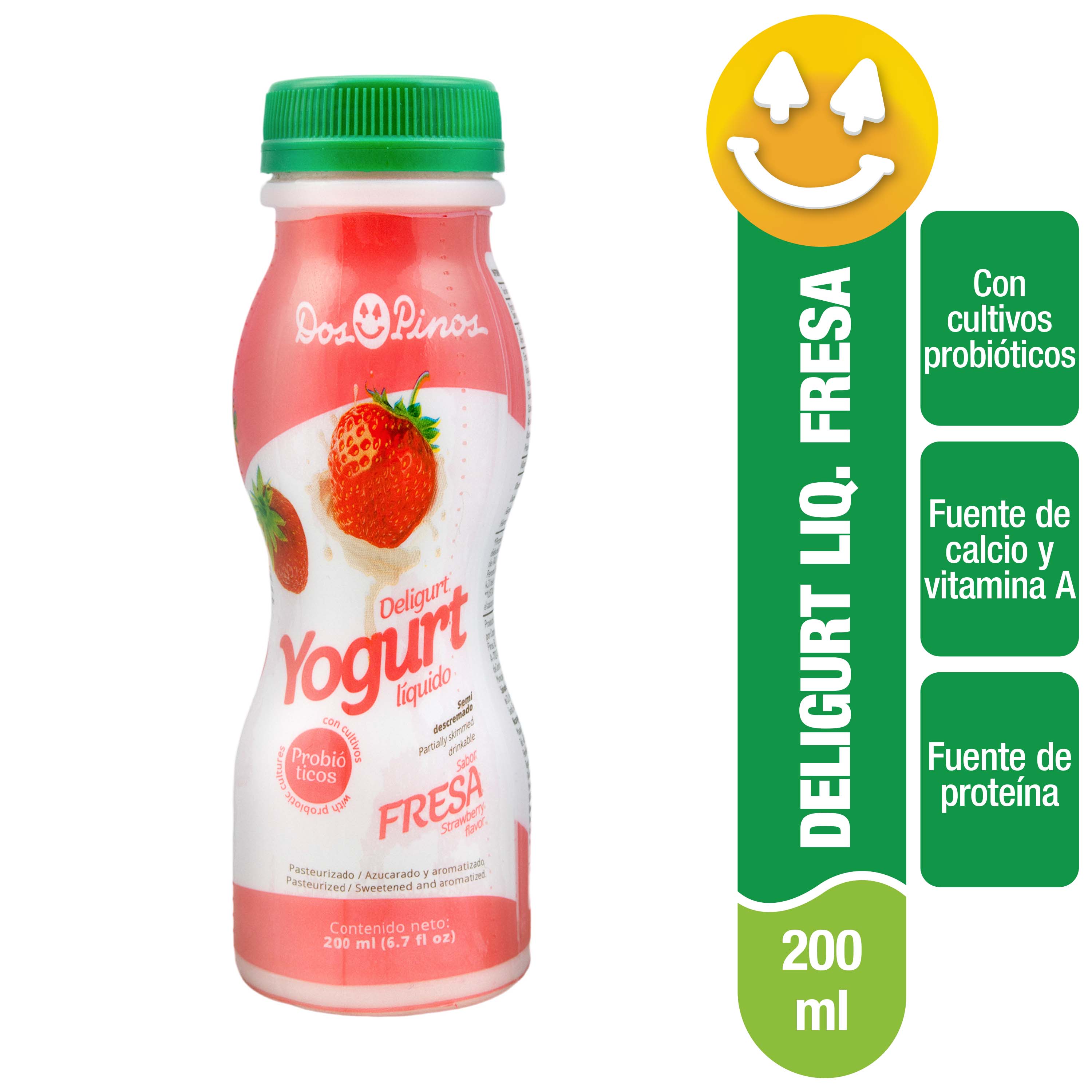 DOS PINOS DELIGURT FRESA BOTELLA 200 ML