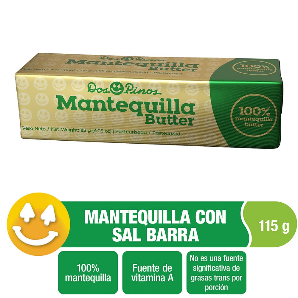 DOS PINOS MANTEQUILLA CON SAL BARRA 115 GR