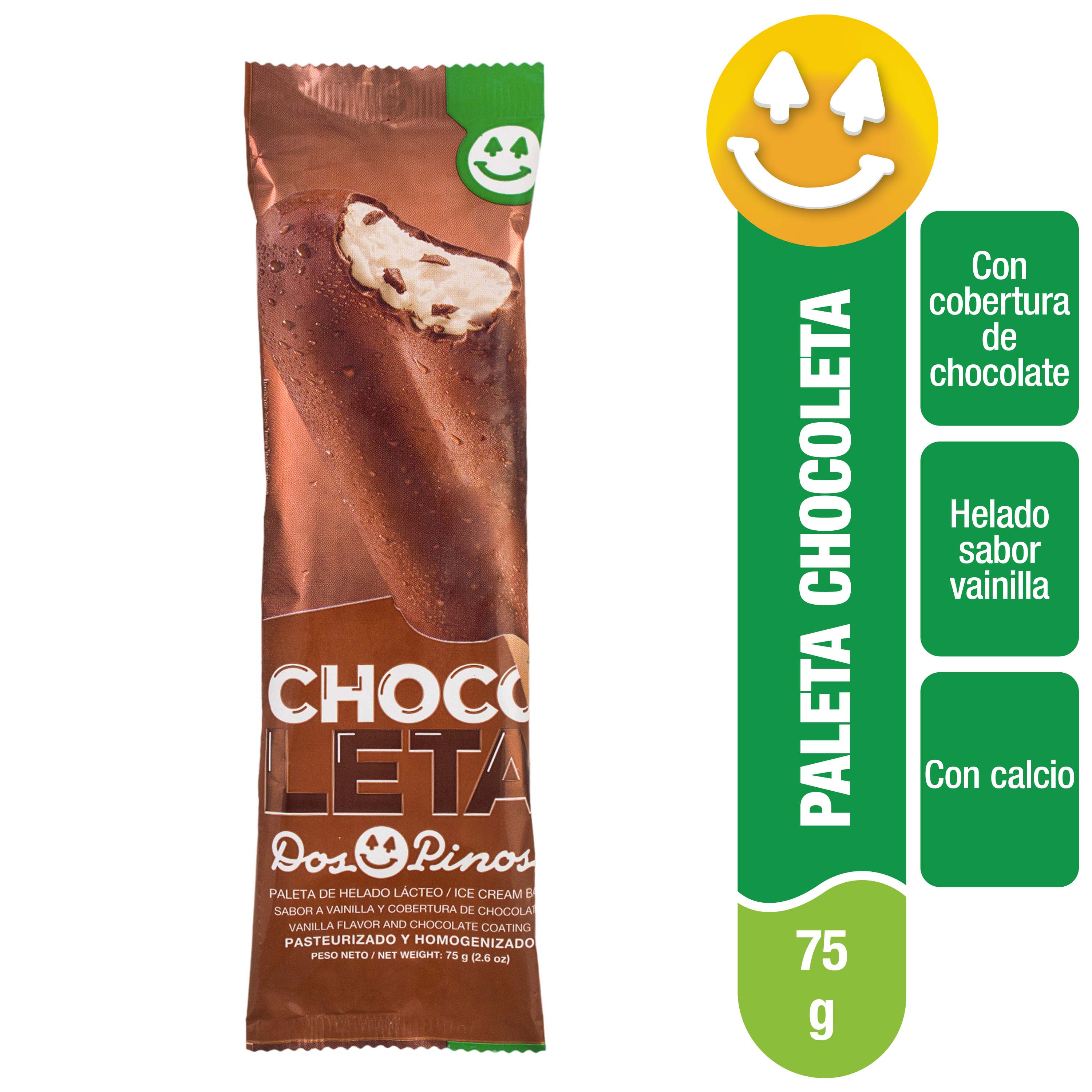DOS PINOS PALETA CHOCOLETA 75G