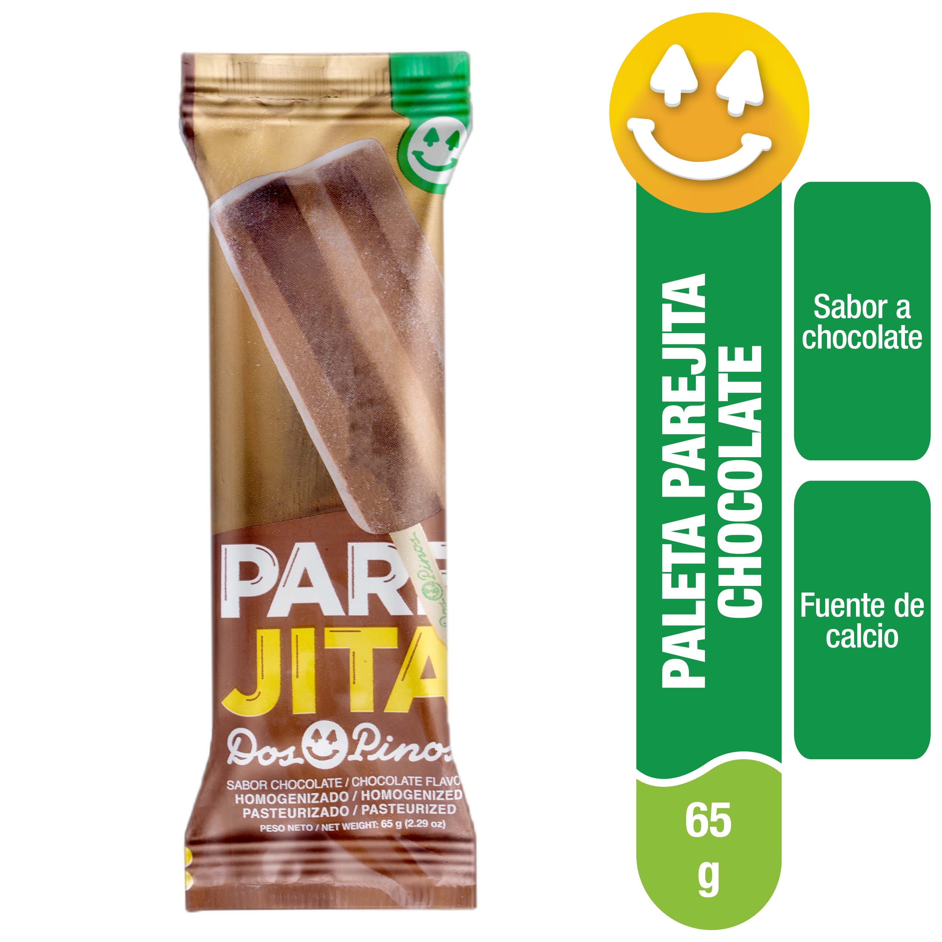 DOS PINOS PALETA PAREJITA CHOCOLATE 65G