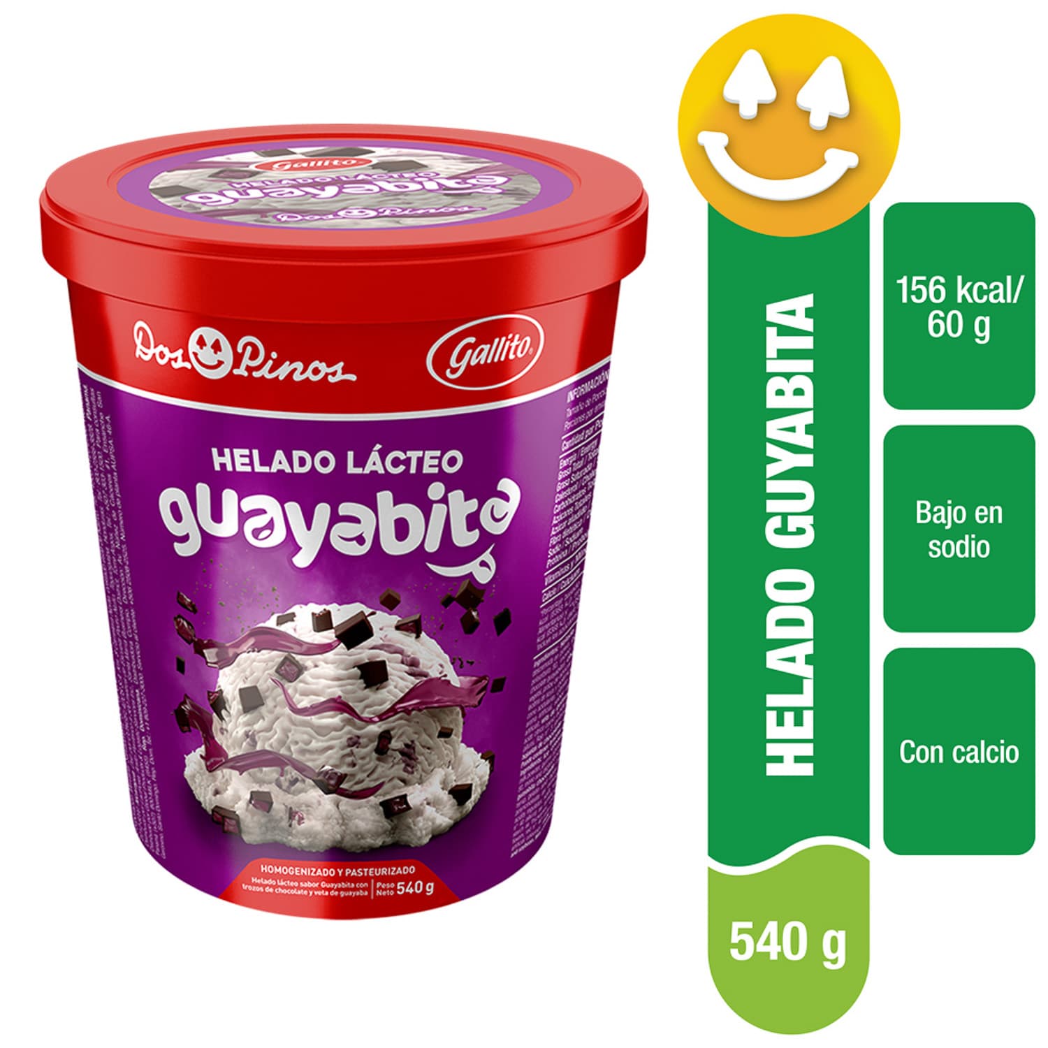 DOS PINOS HELADO GUAYABITA 1/4 GALON