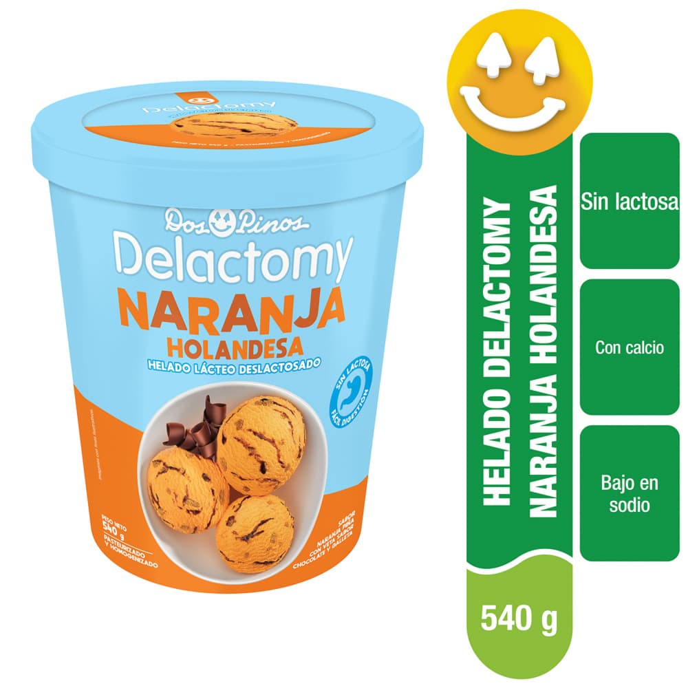 DOS PINOS DELACTOMY NARANJA HOLANDESA HELADO 1/4 GL