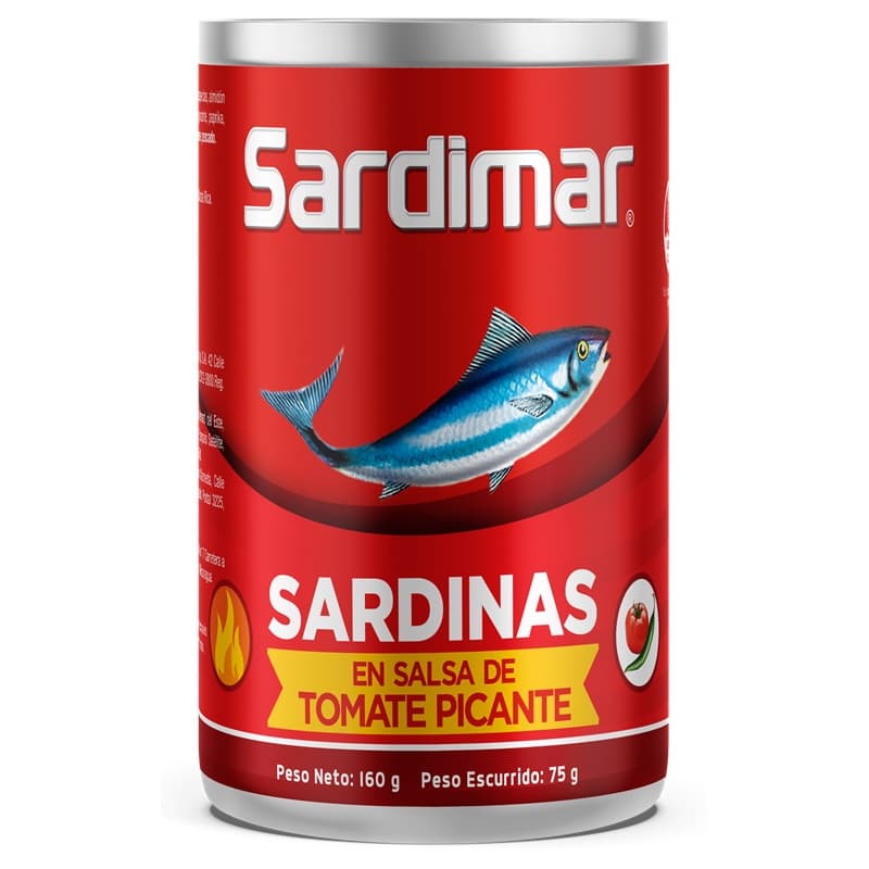 SARDIMAR SARDINA TOMATE PICANTE LATA 160 GR