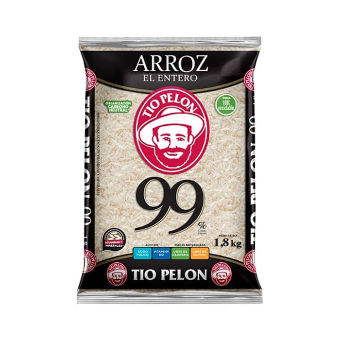 TIO PELON ARROZ NEGRO 99% BOLSA 1.8 K
