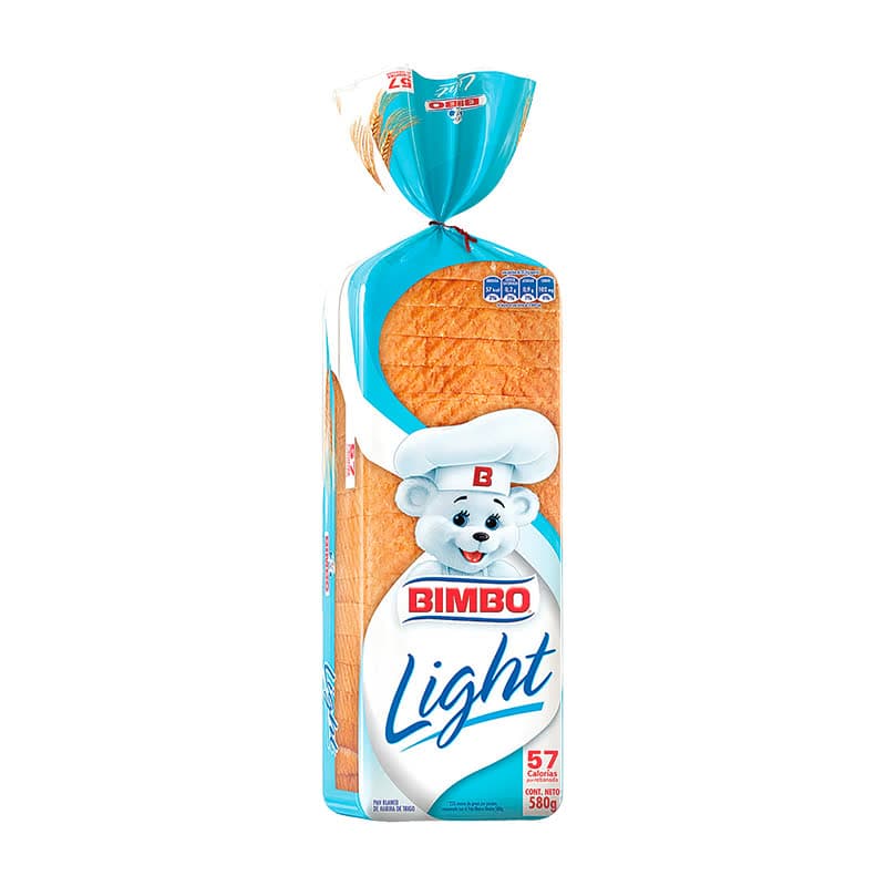BIMBO PAN CUADRADO LIGHT PAQUETE 580GR