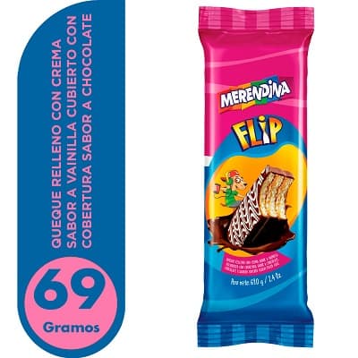 FLIP MERENDINA CHOCOLATE OSCURO 1UD 69 GR