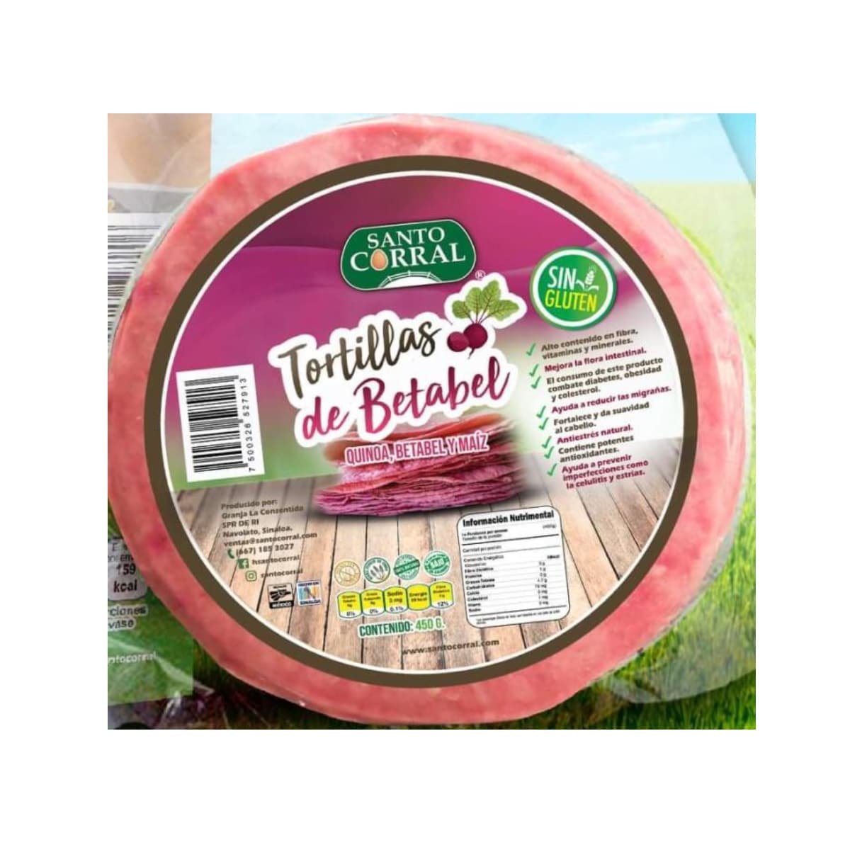 Tortilla De Betabel Con Quinoa Santo Corral 450.0 - Gr