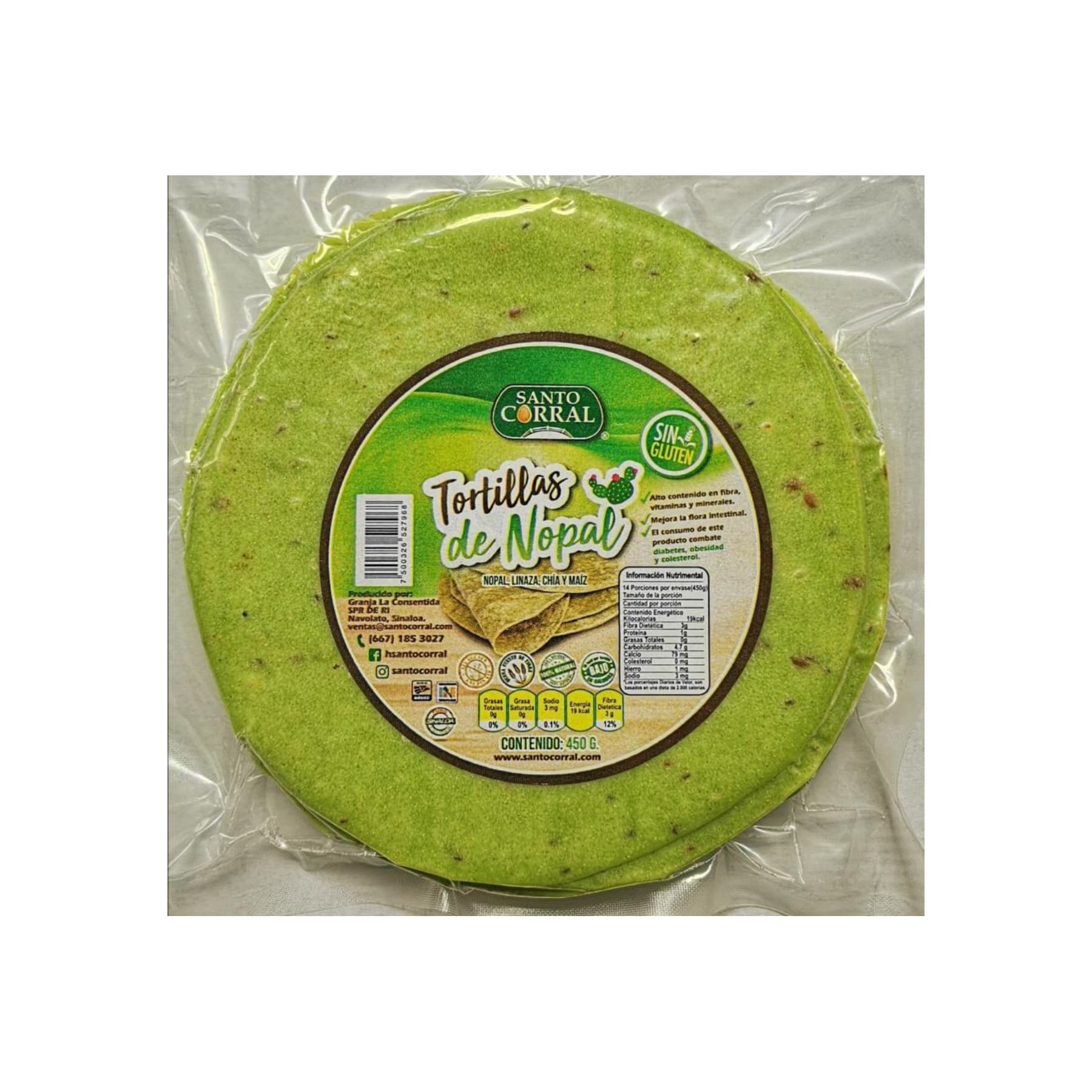 Tortilla   D Nopal LinazaChia Y Ajonj  Santo Corral  450.0