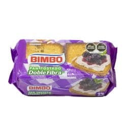Bimbo Pan Tostado Doble Fibra 250  grs