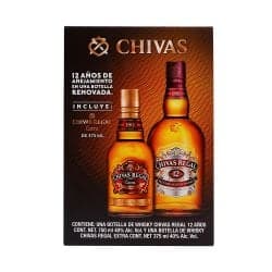 Whisky 12 Chivas Regal .750 C/.375