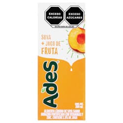 Ades Bebida Soya y Jugo Durazno 200 Ml