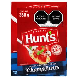 Hunt's Salsa para Pasta con Champiñones 360 g