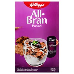 All Bran Cereal Hojuela de Trigo Integral y Pasas 490 grs