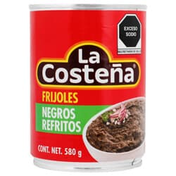 FRIJOLES NEGROS REFRITO LA COSTEÑA 580G.